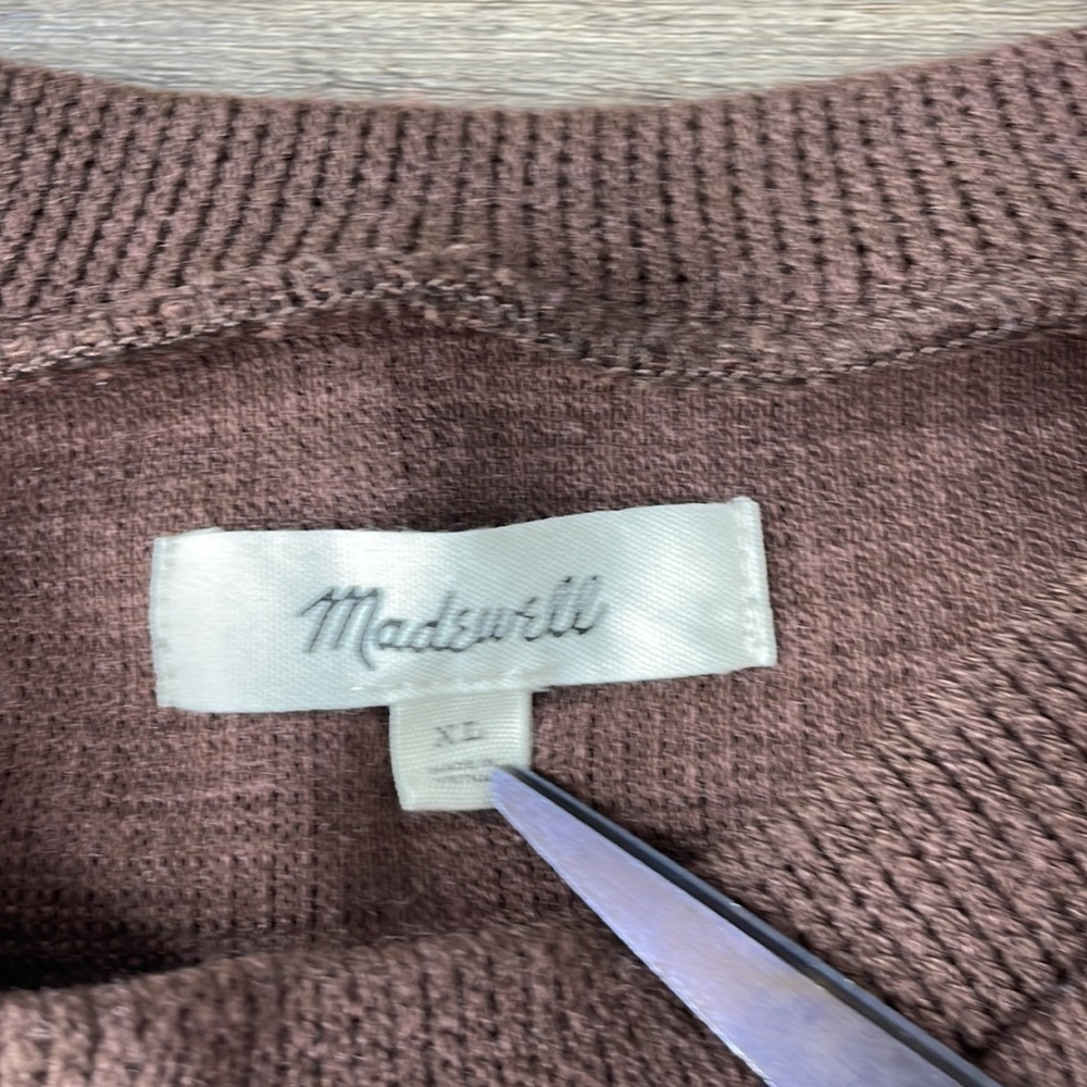 Madewell Women’s Brown Crewneck Sweater, size XL - Picture 2 of 9